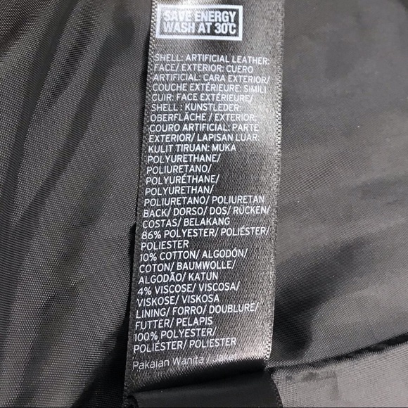 Topshop black moto jacket NEW WITHOUT TAGS sz 6 - Picture 6 of 6